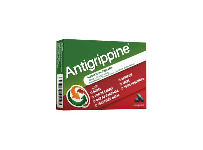 ANTIGRIPPINE TRIEFFECT TOSSE S 500MG+6.1MG+100MG 16 CAPS                                            